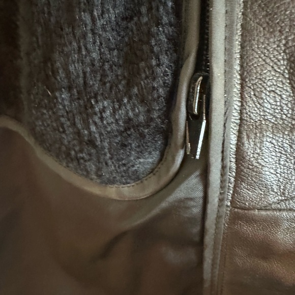 NWT, Sally and John long leather coat with partial optional lining. - Picture 6 of 9